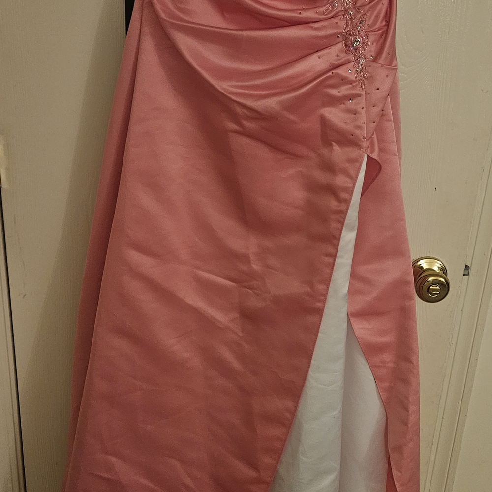 JCPenney Pink Gown Wrap Skirt with Asymmetrical Slit